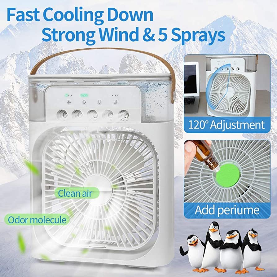 MINI VENTILADOR HUMIDIFICADOR 5-EN-1⚡