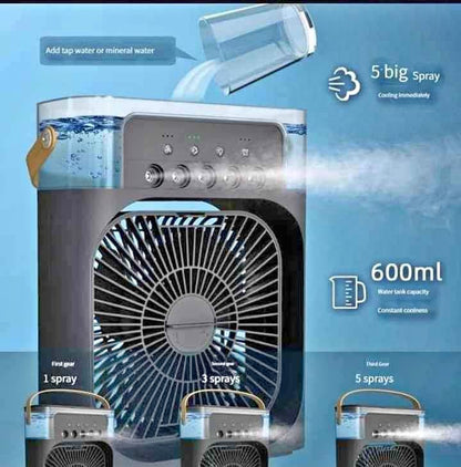 MINI VENTILADOR HUMIDIFICADOR 5-EN-1⚡