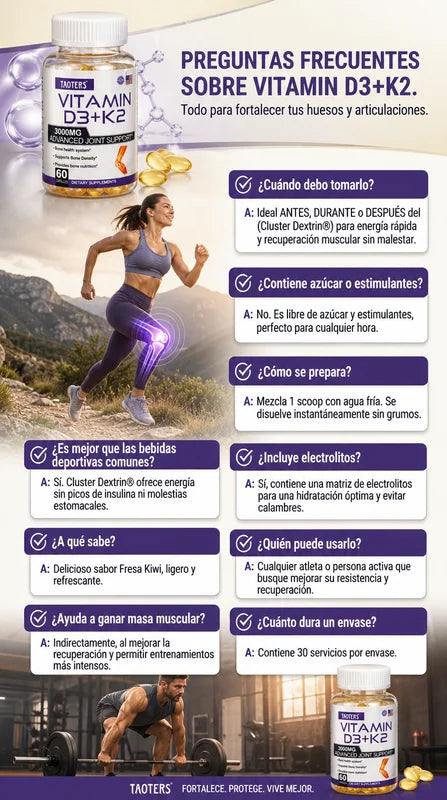 VITAMIN D3 + K2 TAOTER 3000MG ADVANCED JOINT SUPPORT