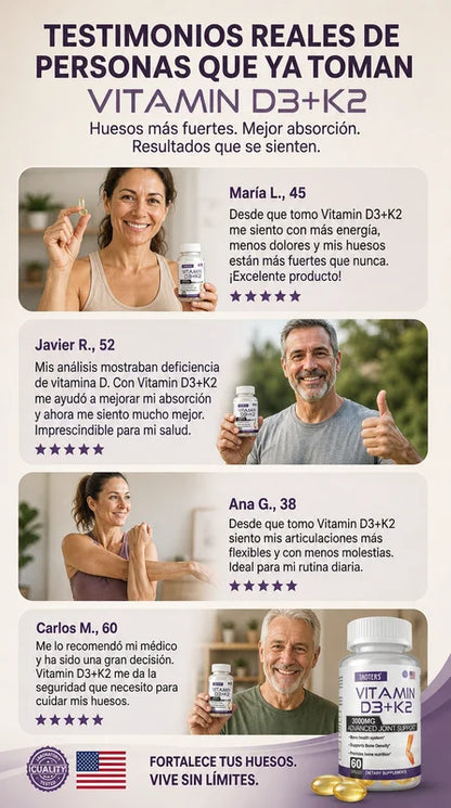 VITAMIN D3 + K2 TAOTER 3000MG ADVANCED JOINT SUPPORT